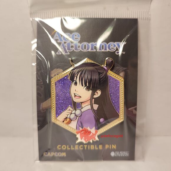 Ace Attorney Phoenix Wright Maya Fey Enamel Pin Official Badge Full Color - Picture 1 of 2